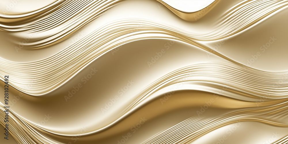 Aufkleber golden waves creating an elegant and luxurious design