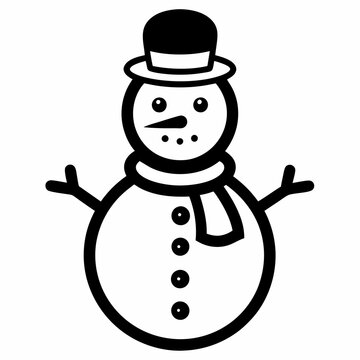 recommend clip art: Black line art Christmas snowman black  silhouette, snowman in silhouette Christmas theme
                    