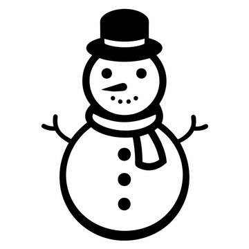 recommend clip art: Black line art Christmas snowman black  silhouette, snowman in silhouette Christmas theme
                    