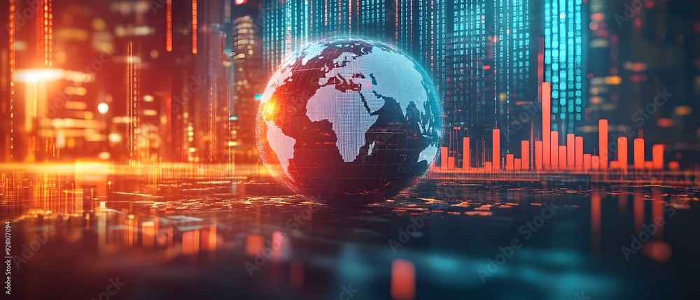 Aufkleber digital showcasing the dynamics of global trade importexport activities and the fluctuations in comm