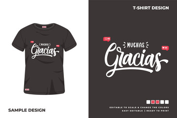muchas gracias t shirt design