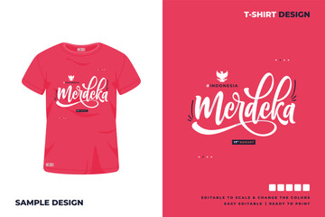 merdeka indonesia t shirt design