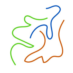 Graphic lines squiggle vectors decoration
