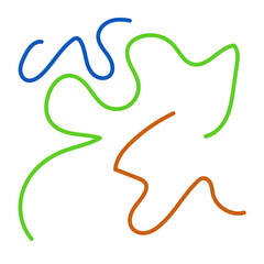 Obraz premium Graphic lines squiggle vectors decoration