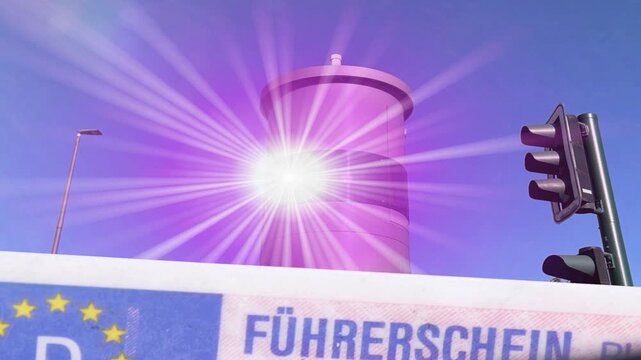 Ein Blitzer, deutscher F&uuml;hrerschein und die Geschwindigkeitskontrolle