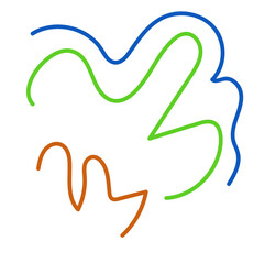 Graphic lines squiggle vectors decoration