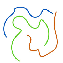 Graphic lines squiggle vectors decoration