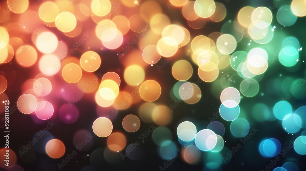 Canvas Prints Abstract Bokeh Background with Warm and Cool Colors.