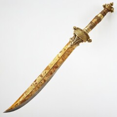 Obraz premium Dagger long curved blade blade made gold has Detailed vintage sw