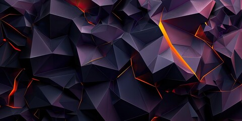 Obraz premium Abstract Polygonal Background with Glowing Lines