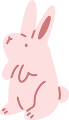 Hand Draw Vector of Rabbit Illustration