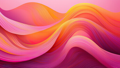 Pink orange abstract wavy background
