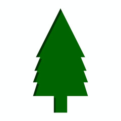 christmas tree icon isolated with white background