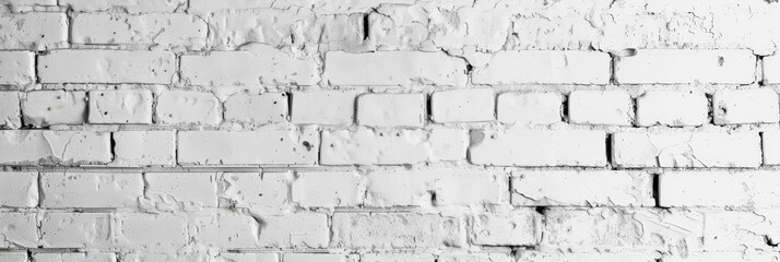 Fototapeta premium Distressed White Brick Wall Texture