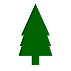 christmas tree icon isolated with white background