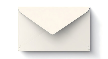 2D Flat-Style Illustration of a Plain Envelope on a White Background with Minimalist Design and Ample Copy Space