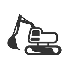 Excavator icon logo design