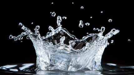 Water burst from a high-speed splash, captured in mid-air -