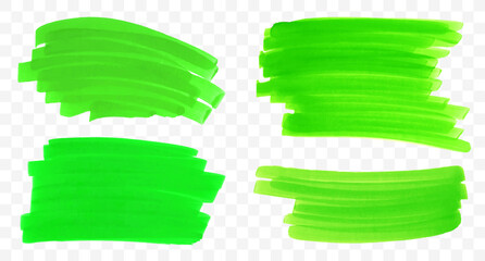 Vector set green markers, elements for design and background