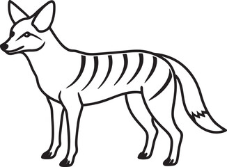 jackal vector silhouette by illustrator