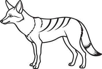 jackal vector silhouette by illustrator