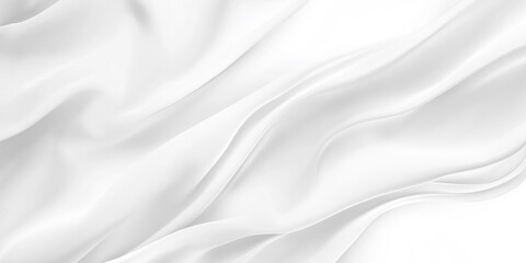 Fototapeta premium Abstract white satin fabric flowing creating soft waves