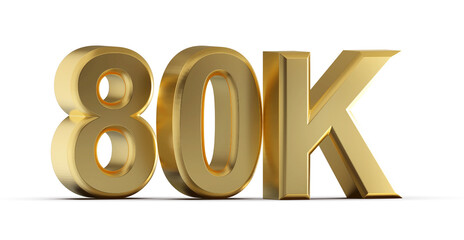 80K Follower 3D Render Golden