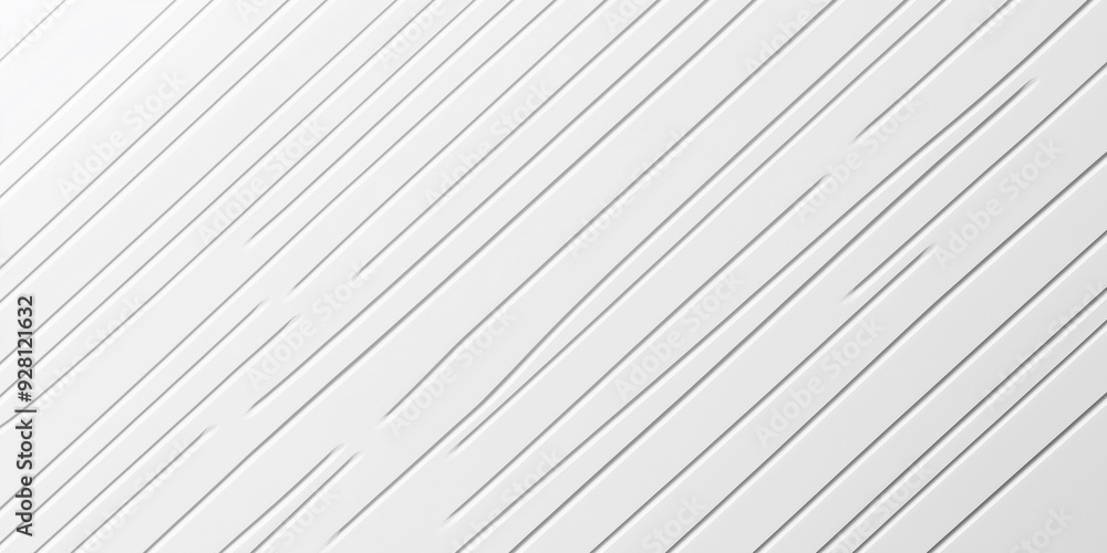 Poster White abstract background with diagonal stripes creating relief effect