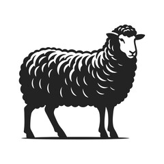 Sheep logo silhouette vector illustration