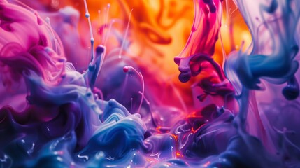 Abstract Swirling Colors in Water