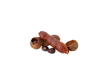 PNG,Ripe tamarind, isolated on white background