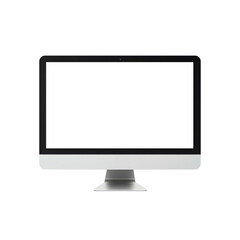 Fototapeta premium Blank Computer Screen with White Background.