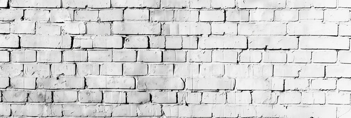 Obraz premium White Brick Wall with Cracks and Imperfections