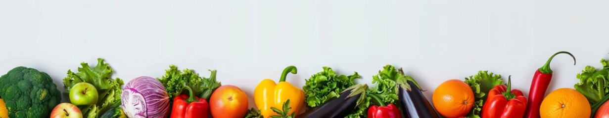 A Colorful Arrangement of Fresh Vegetables and Fruit