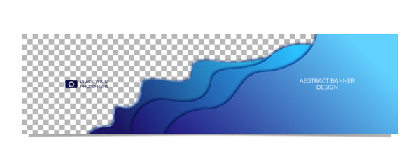 BANNER 68 EDITABLE ABSTRACT BANNER DESIGN WITH PHOTO INSERT OPTION - VERSATILE FOR ANY PURPOSE