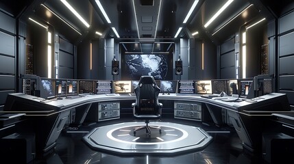Futuristic Control Room Interior Design