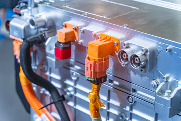 Electric Motor In Engine Bay Of Environmentally Friendly Zero Emission Electric Car