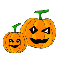 Halloween pumpkin, Halloween element isolated on transparent background. Vector illustration