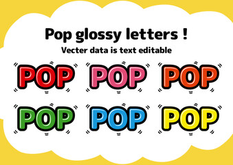 PopGlossyLetters 2　アピアランス編集可能