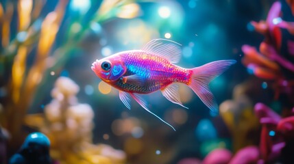 Fototapeta premium fish swimming in aquarium