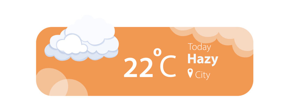 Hazy Weather Forecast Widget Application Template