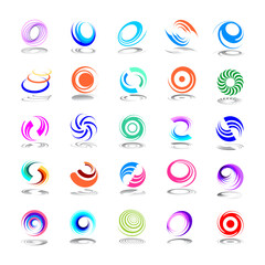Spiral and Rotation Logo Vectors Set