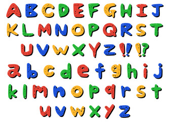 手書きのアルファベットセット、ローマ字のデコレーションセット