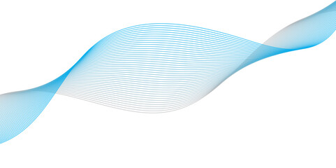 Abstract carve wave line blend blue glowing flow dynamic technology digital soundwave minimal isolated. frequency web and noise gradient science futuristic creative texture background.