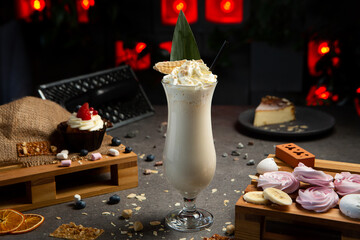 Milk banana cocktail