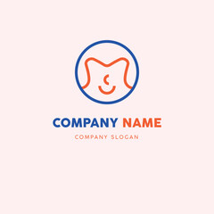 A logo or icon creation with a smiling face