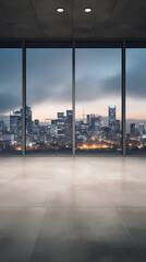 Obraz premium Design concept of modern commercial space at night