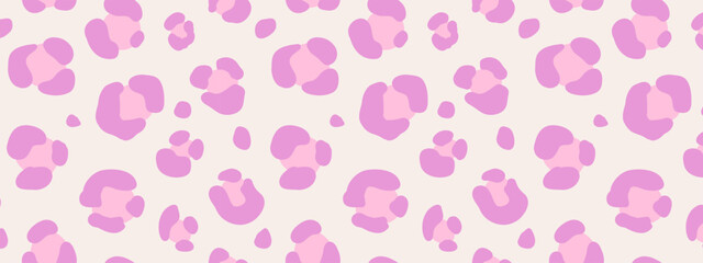 Y2k leopard seamless background. Psychedelic pink leopard print. Seamless groovy abstract animal, skin pattern. Trendy illustration. Vector graphic illustration