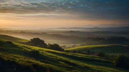 Obraz premium sunrise over the mountains