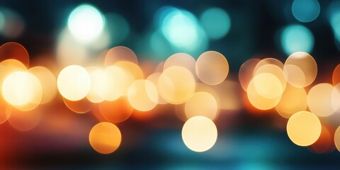 Obraz premium Soft bokeh lights create a dreamy and beautiful ambiance, perfect for backgrounds or festive themes, evoking warmth and serenity.